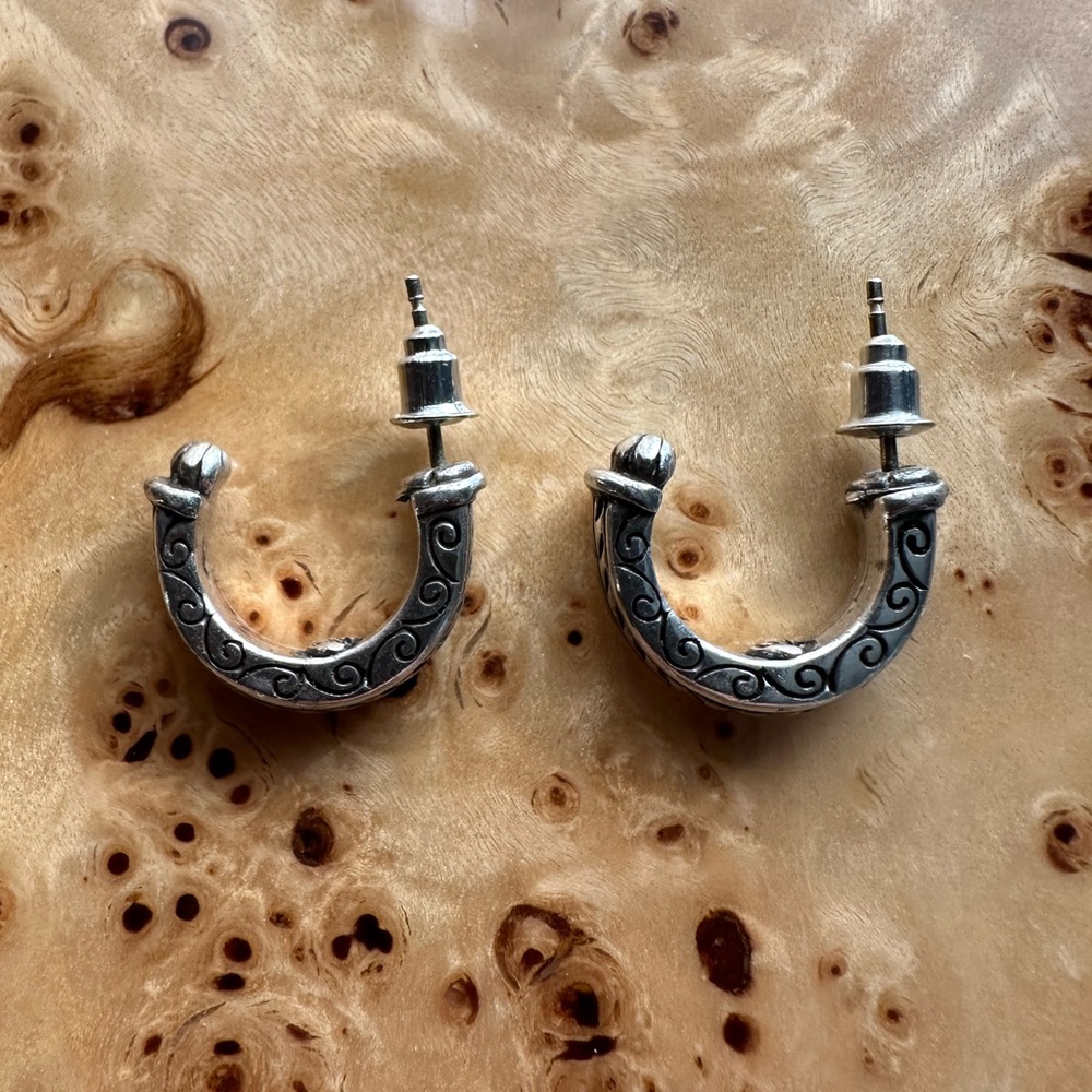 Brighton Post and Hoop Earrings Scrolled Earrings
